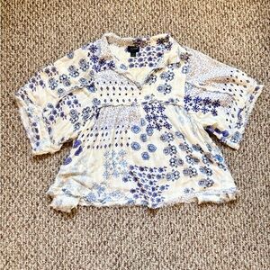 NWOT Buckle Daytrip linen boho Floral Patterned Blouse